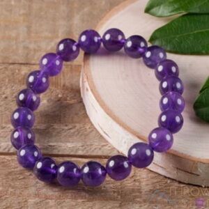 Amethyst Healing Gemstone Stretch Bracelet